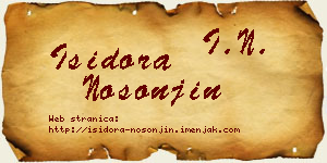 Isidora Nosonjin vizit kartica